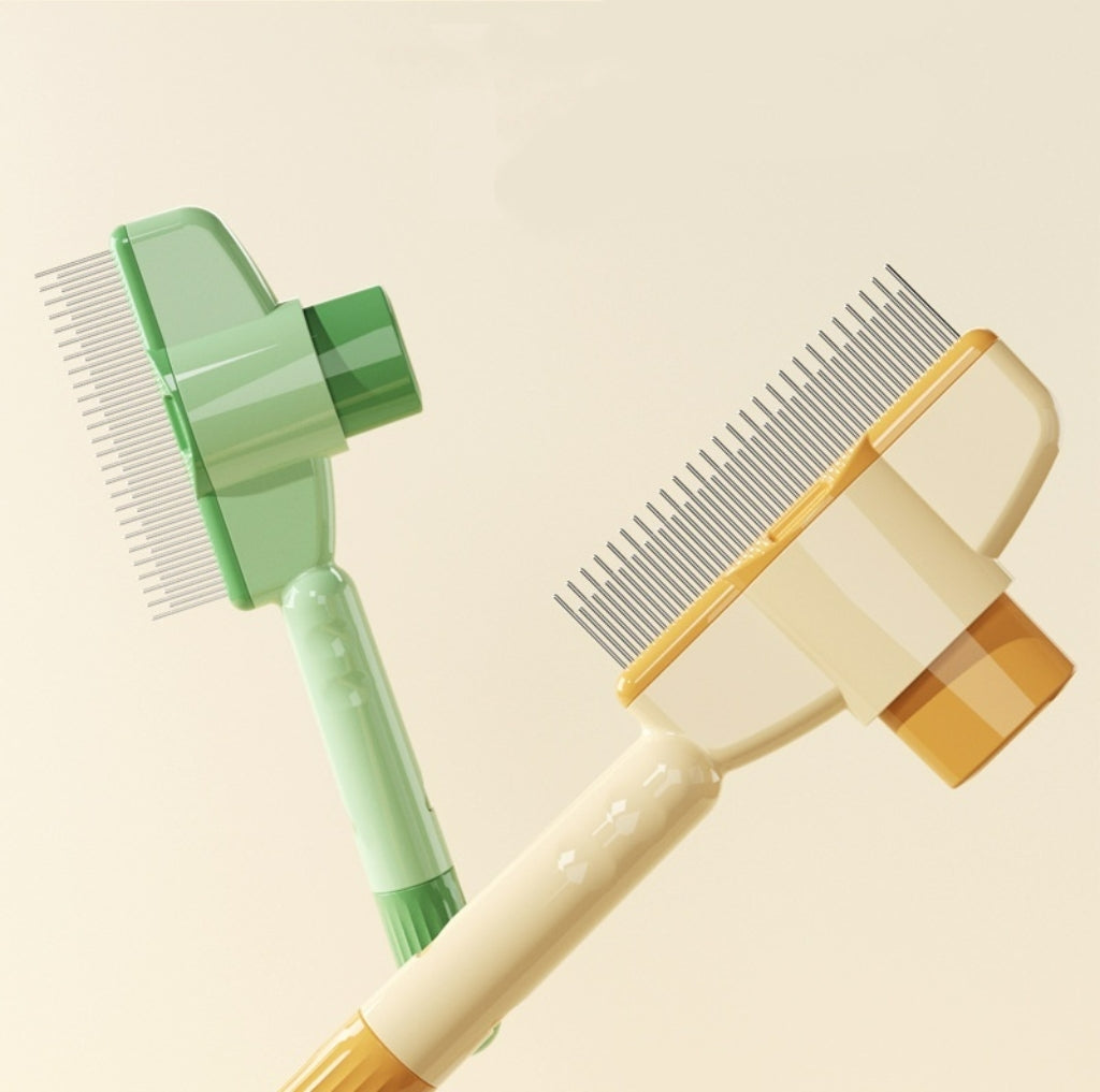 Durable Grooming Comb with One-Press Release