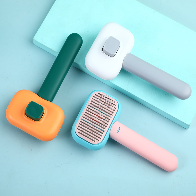 Pet Grooming Brush - Stainless Steel Comb for Cats & Dogs, Detangling & Massage
