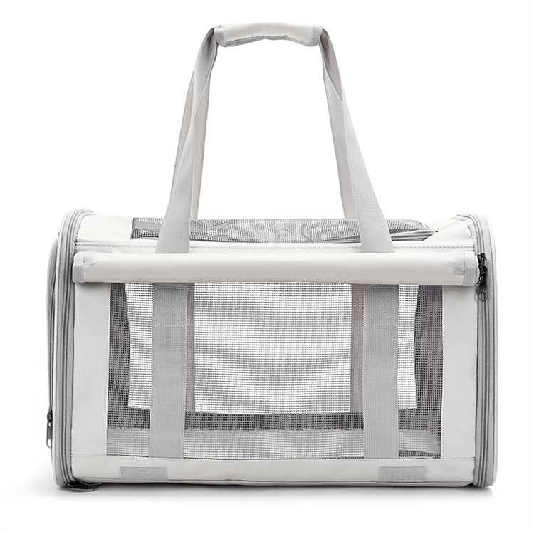 Outdoor Portable Pet Carrier Bag – Transparent Breathable Foldable Travel Backpack for Small Pets