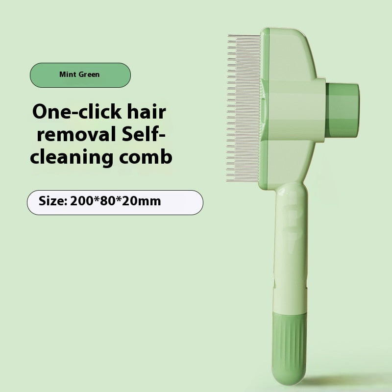 Durable Grooming Comb with One-Press Release