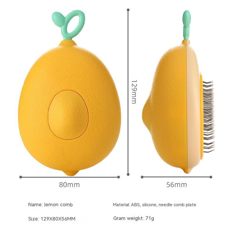 2-in-1 Pet Hair Remover Brush Cat Dog Grooming Comb Avocado Design Deshedding Tool