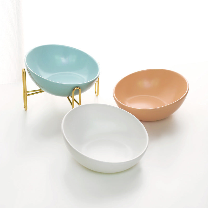 Ceramic Pet Bowl – Non-Slip Food & Water Dish for Cats and Small Dogs