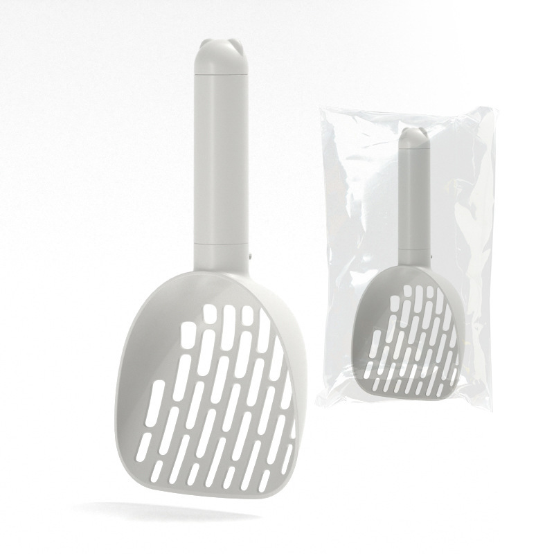 Durable Cat Litter Scoop with Base – Plastic Poop Scooper for Easy Litter Box Cleaning