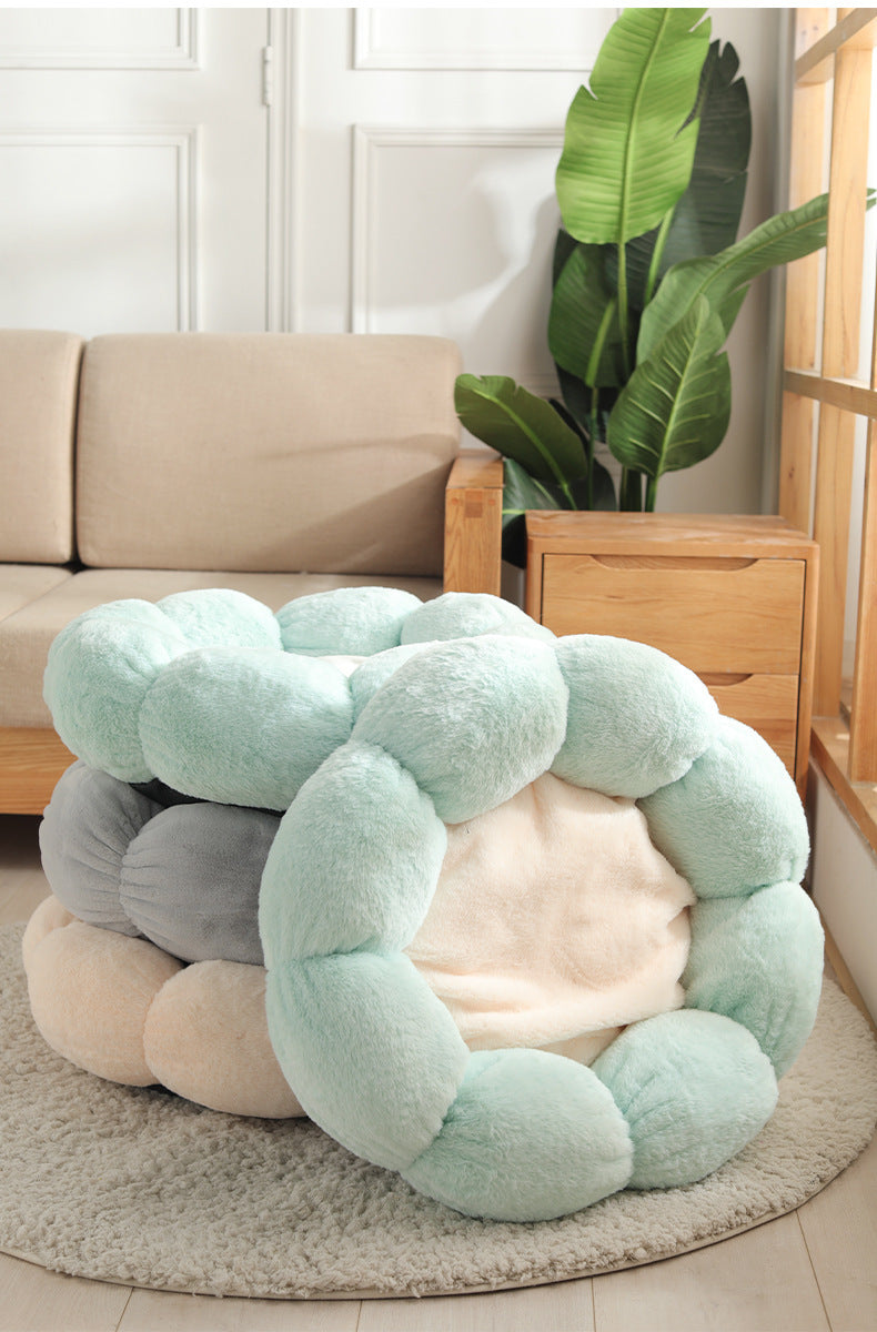 Flower Shaped Pet Bed Mat | Soft Dog & Cat Blanket Nest for Small Pets