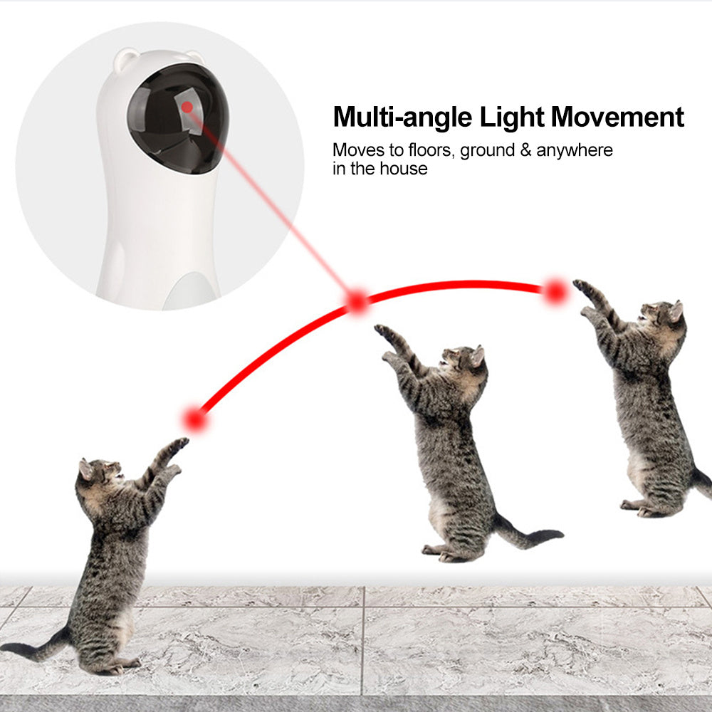 Automatic Laser Cat Toy – Interactive LED Teaser with Adjustable Modes & Dual Power Supply