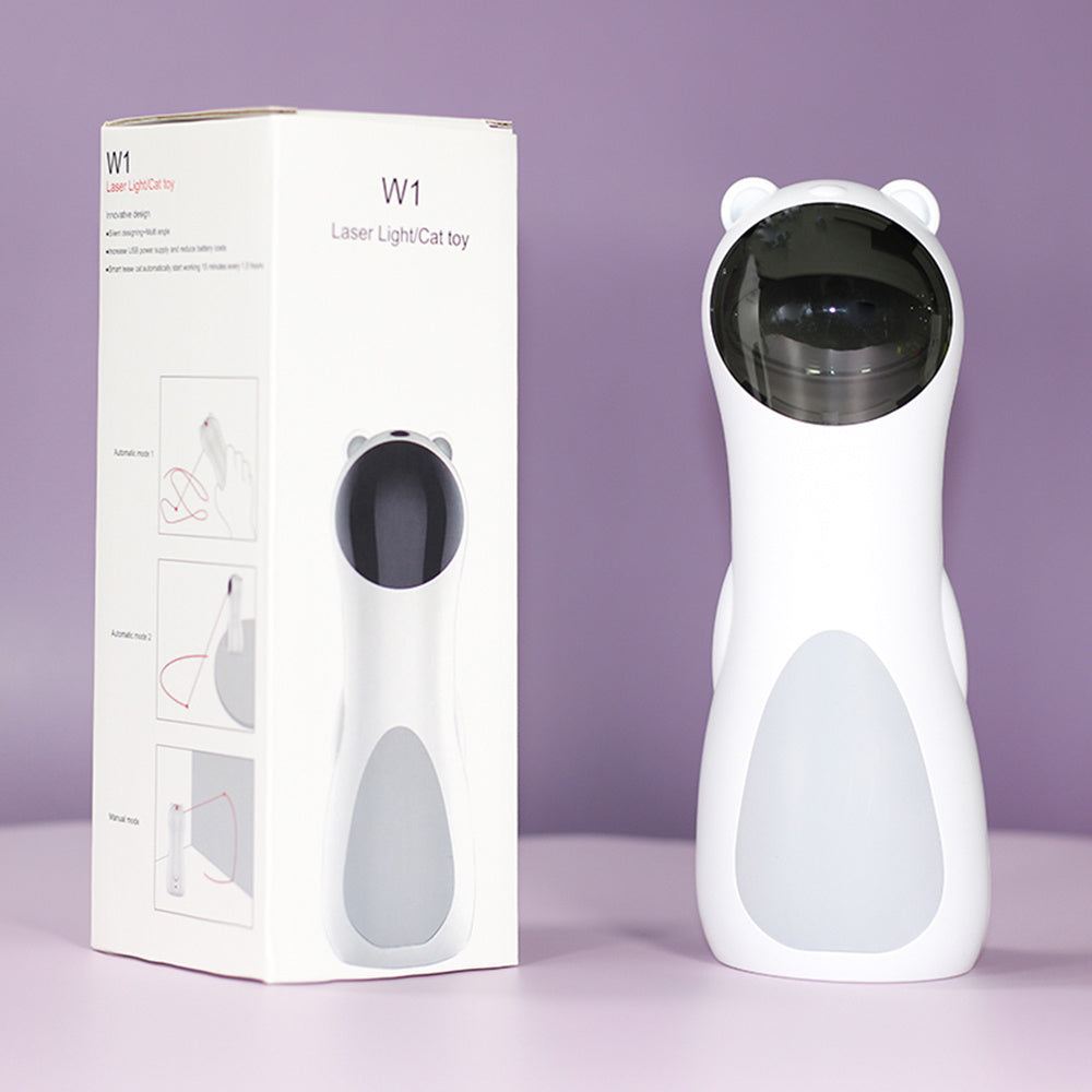 Automatic Laser Cat Toy – Interactive LED Teaser with Adjustable Modes & Dual Power Supply