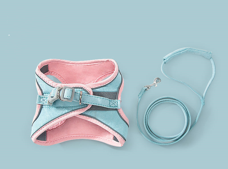 Escape-Proof Cat & Small Dog Harness with Leash – Reflective, Breathable Chest Strap for Pets