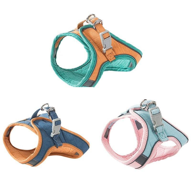 Escape-Proof Cat & Small Dog Harness with Leash – Reflective, Breathable Chest Strap for Pets