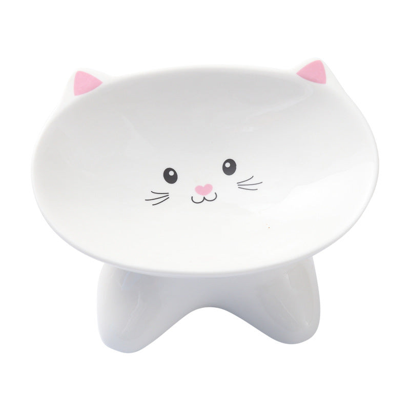 Ceramic Cat Face Pet Bowl – Universal for Cats and Small Dogs