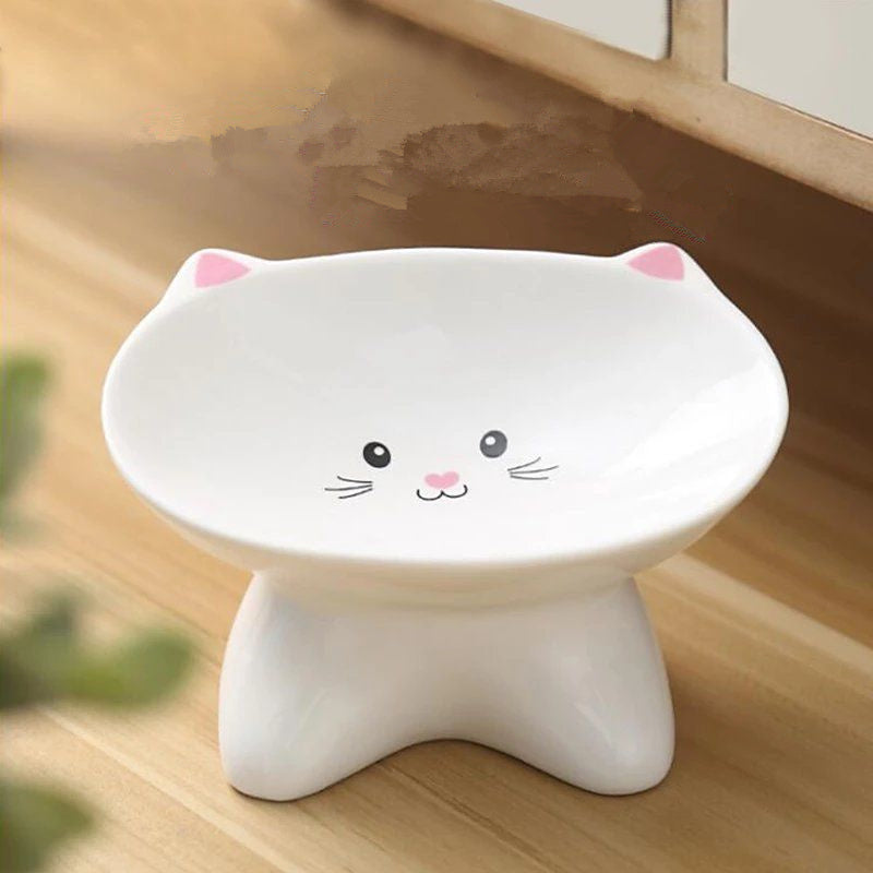 Ceramic Cat Face Pet Bowl – Universal for Cats and Small Dogs
