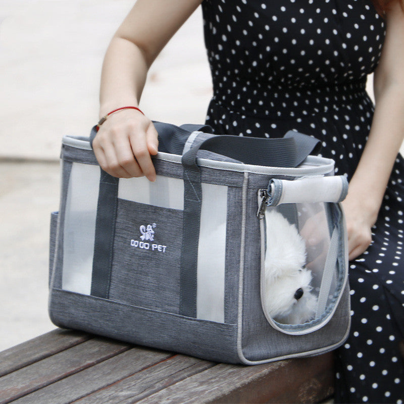 Portable Pet Carrier Bag – Breathable Cat & Dog Travel Backpack, Large Capacity Handbag for Puppies & Kittens