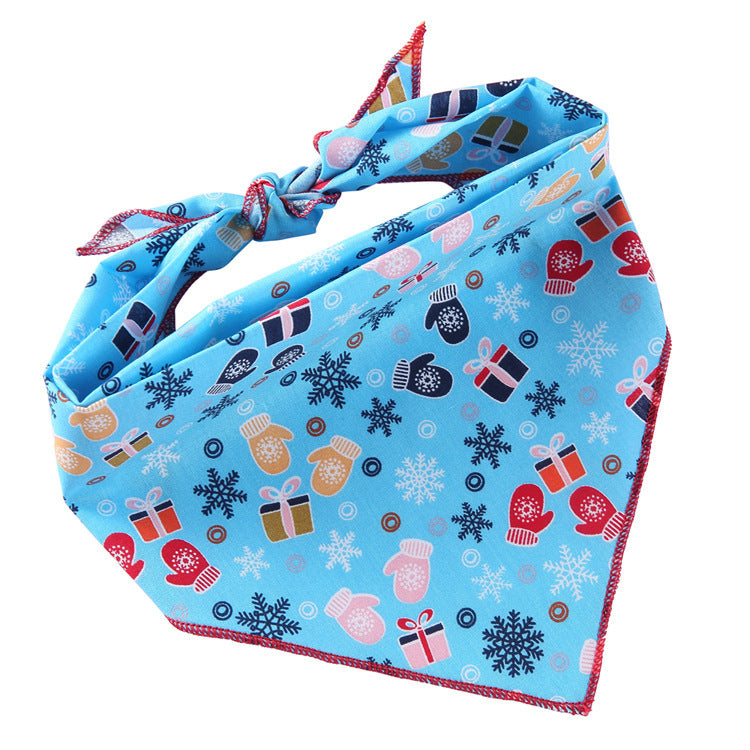 Adjustable Cotton Dog Cat Bandana Triangle Scarf - Soft Pet Neckerchief for Small Medium Large Dogs & Cats