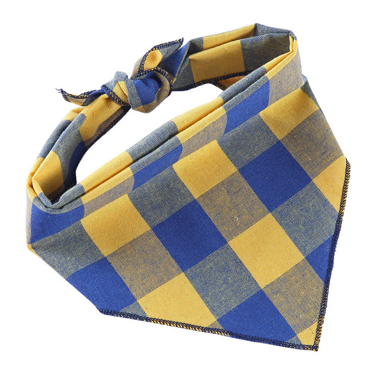 Adjustable Cotton Dog Cat Bandana Triangle Scarf - Soft Pet Neckerchief for Small Medium Large Dogs & Cats