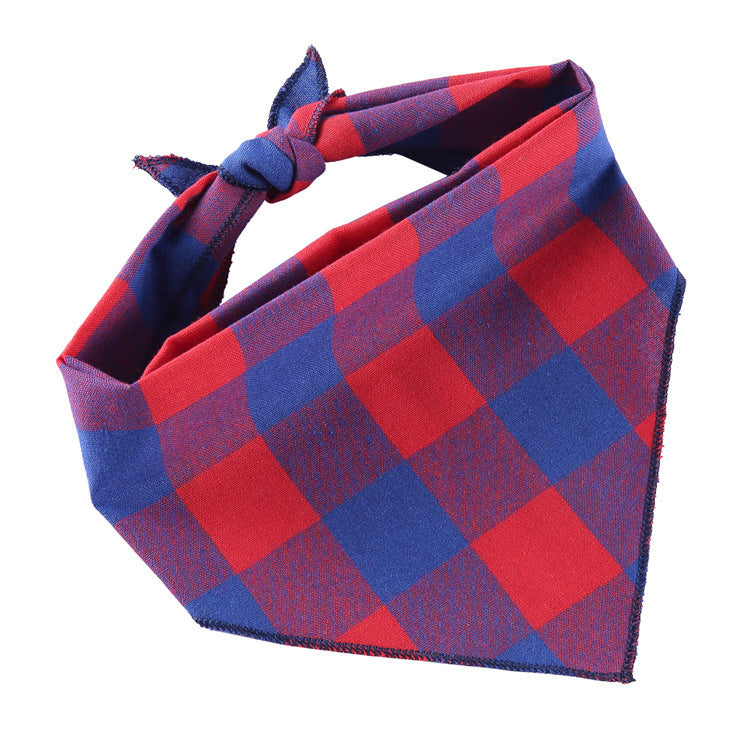 Adjustable Cotton Dog Cat Bandana Triangle Scarf - Soft Pet Neckerchief for Small Medium Large Dogs & Cats