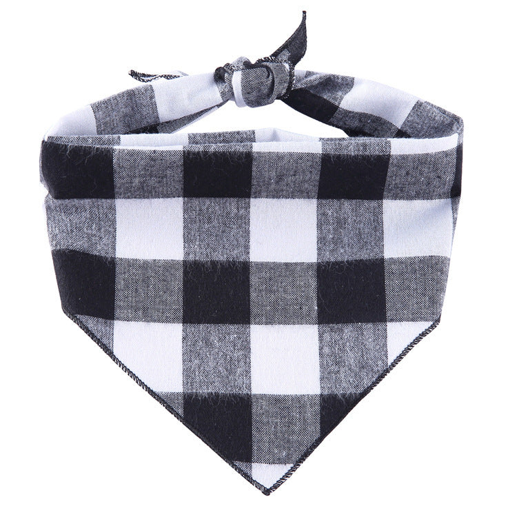 Adjustable Cotton Dog Cat Bandana Triangle Scarf - Soft Pet Neckerchief for Small Medium Large Dogs & Cats