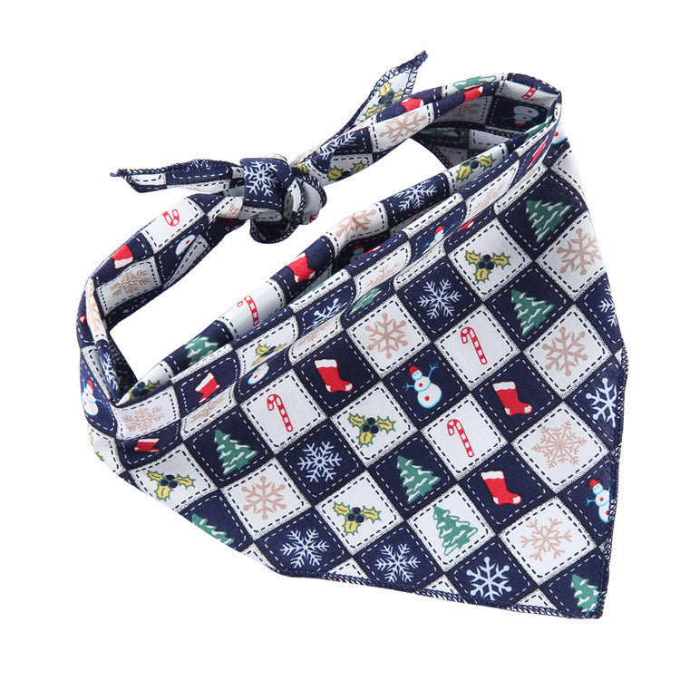 Adjustable Cotton Dog Cat Bandana Triangle Scarf - Soft Pet Neckerchief for Small Medium Large Dogs & Cats