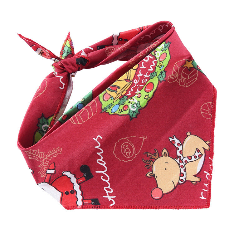 Adjustable Cotton Dog Cat Bandana Triangle Scarf - Soft Pet Neckerchief for Small Medium Large Dogs & Cats