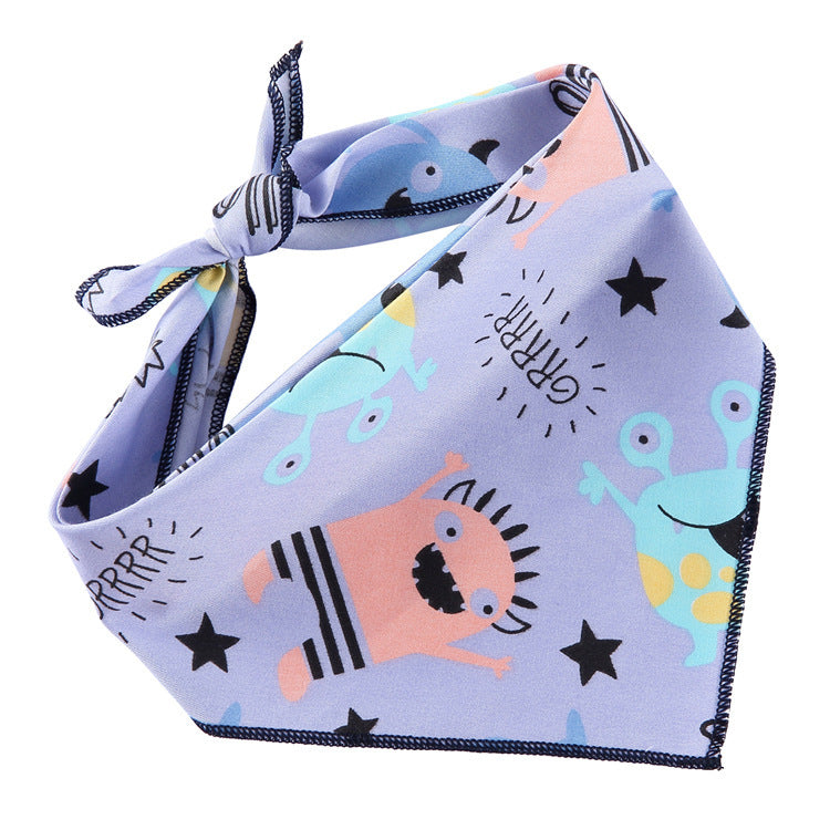 Adjustable Cotton Dog Cat Bandana Triangle Scarf - Soft Pet Neckerchief for Small Medium Large Dogs & Cats