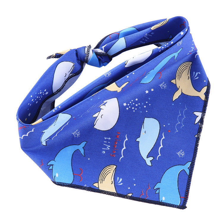 Adjustable Cotton Dog Cat Bandana Triangle Scarf - Soft Pet Neckerchief for Small Medium Large Dogs & Cats