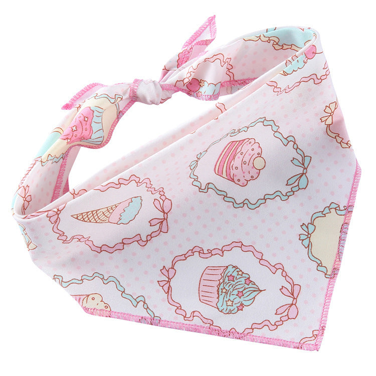 Adjustable Cotton Dog Cat Bandana Triangle Scarf - Soft Pet Neckerchief for Small Medium Large Dogs & Cats