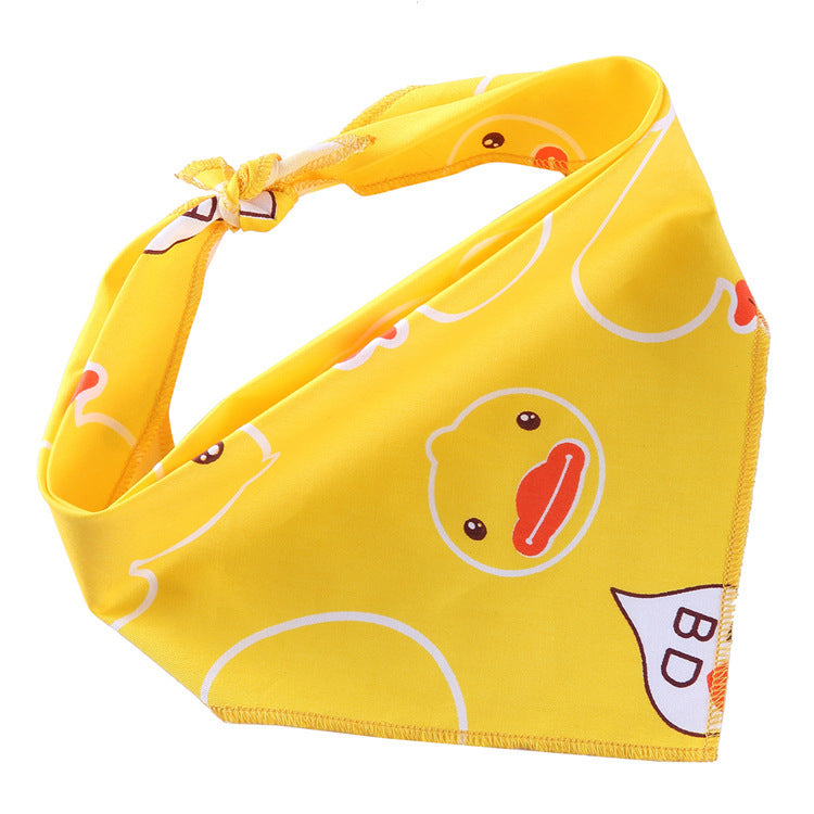 Adjustable Cotton Dog Cat Bandana Triangle Scarf - Soft Pet Neckerchief for Small Medium Large Dogs & Cats
