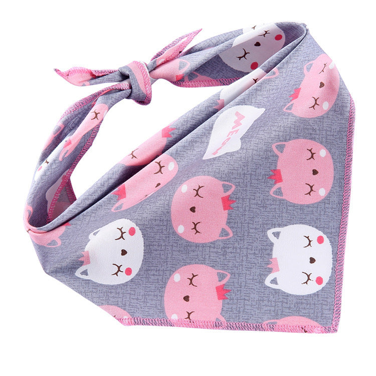 Adjustable Cotton Dog Cat Bandana Triangle Scarf - Soft Pet Neckerchief for Small Medium Large Dogs & Cats