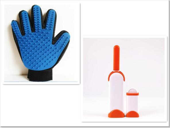 Pet Hair Remover Set – Grooming Glove & Reusable Lint Brush