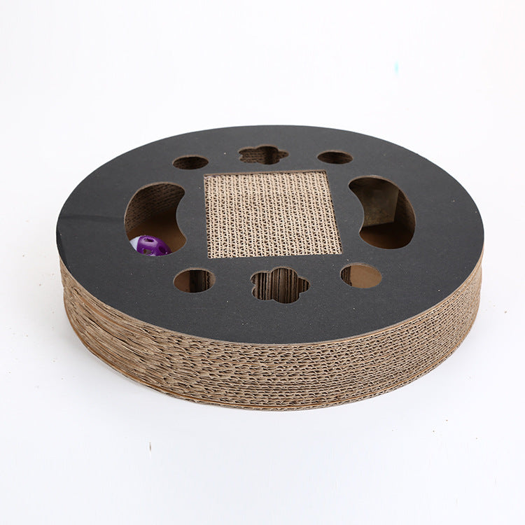 Honeycomb Corrugated Cat Scratcher Toy with Bell