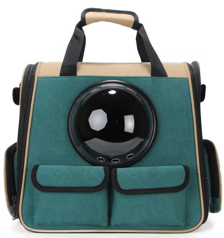 Pet Space Backpack Carrier – Breathable Travel Bag for Dogs & Cats, Large Capacity Oxford Fabric Cage (40×28×36cm)
