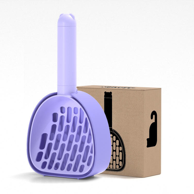 Durable Cat Litter Scoop with Base – Plastic Poop Scooper for Easy Litter Box Cleaning