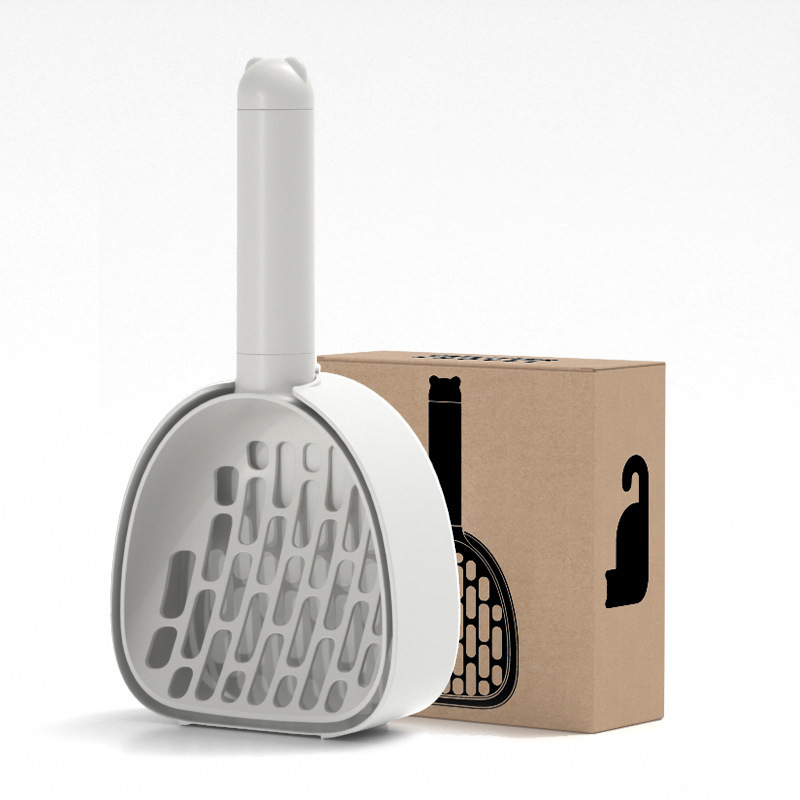 Durable Cat Litter Scoop with Base – Plastic Poop Scooper for Easy Litter Box Cleaning