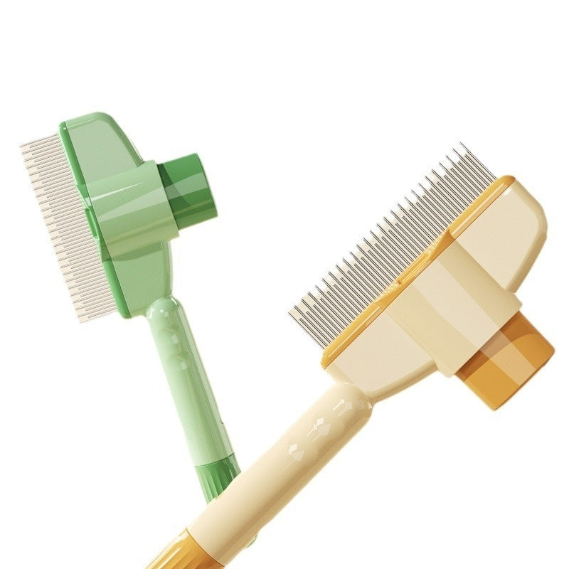 Durable Grooming Comb with One-Press Release
