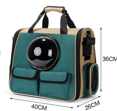 Pet Space Backpack Carrier – Breathable Travel Bag for Dogs & Cats, Large Capacity Oxford Fabric Cage (40×28×36cm)