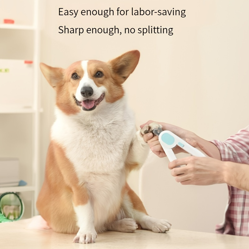 LED Light Pet Nail Cutter – Circular Safety Design for Dogs & Cats