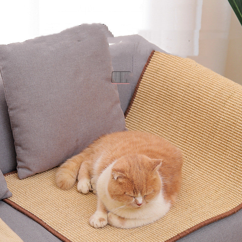 Sisal Cat Scratch Mat, Durable Scratch-Resistant Cat Scratching Board Rug Pad