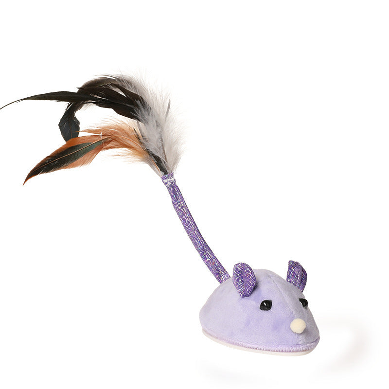 Interactive Electric Mouse Cat Toy with Wand Stick – Battery Powered Chase & Exercise Play