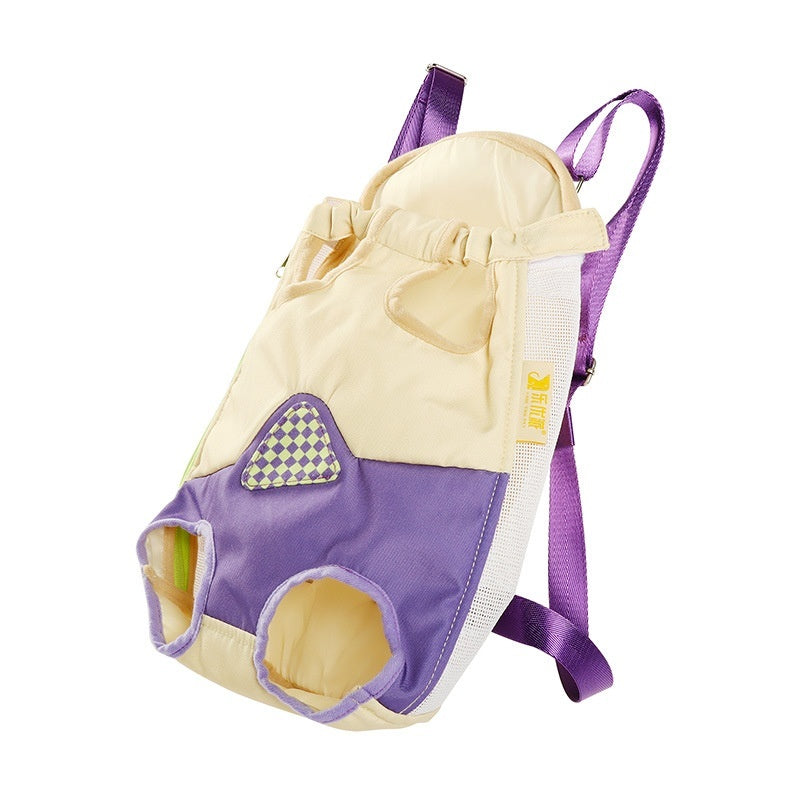 Ultra-Soft Pet Chest Carrier Backpack - Lightweight Breathable Cat & Small Dog Travel Bag with 3 Sizes (M, L, XL)