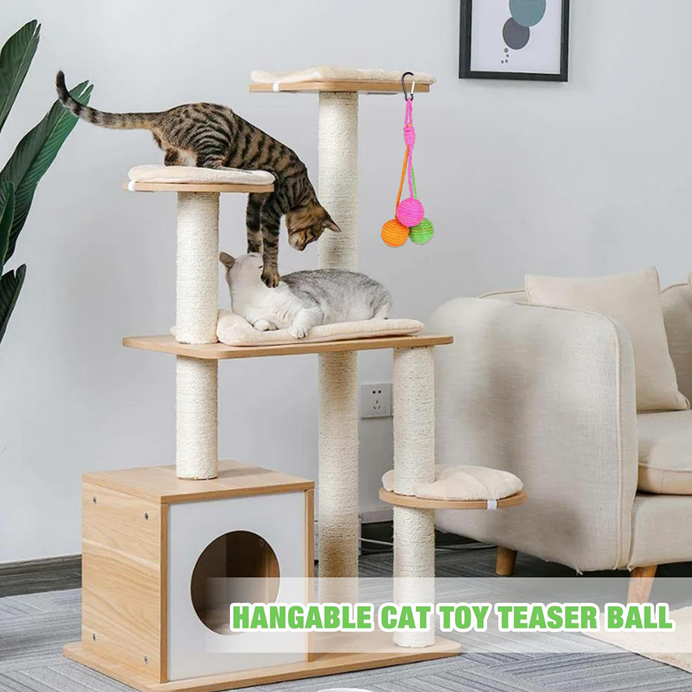 Rolling Sisal Cat Ball - Scratch & Chew Toy for Indoor Pets