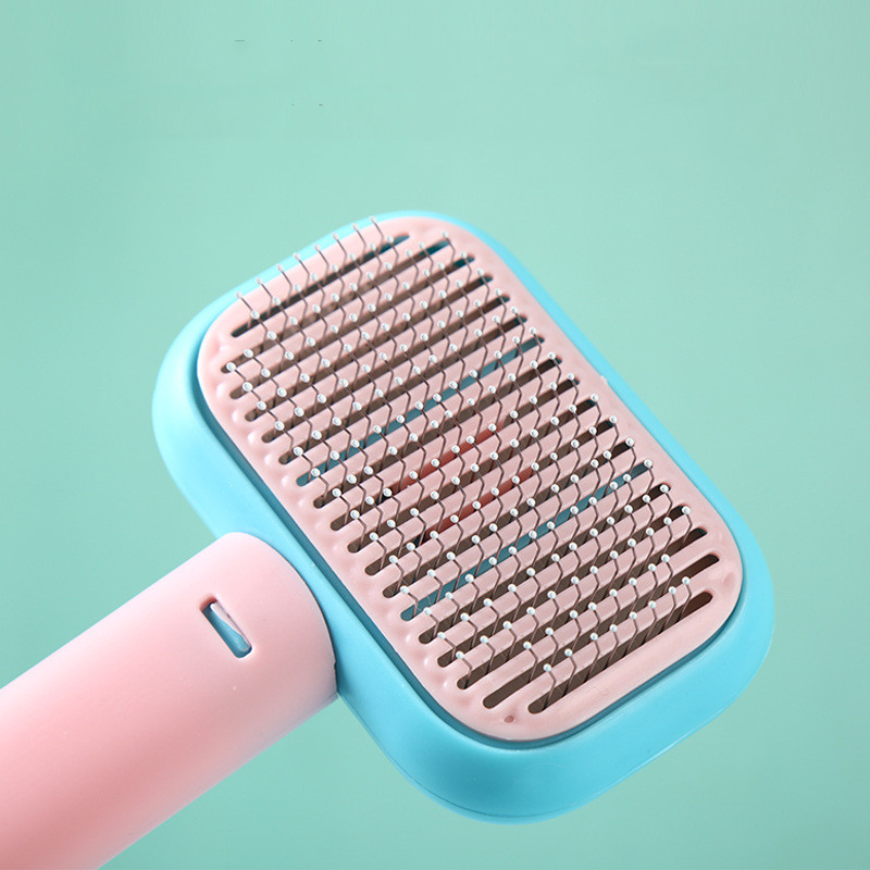 Pet Grooming Brush - Stainless Steel Comb for Cats & Dogs, Detangling & Massage