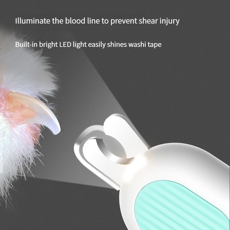 LED Light Pet Nail Cutter – Circular Safety Design for Dogs & Cats