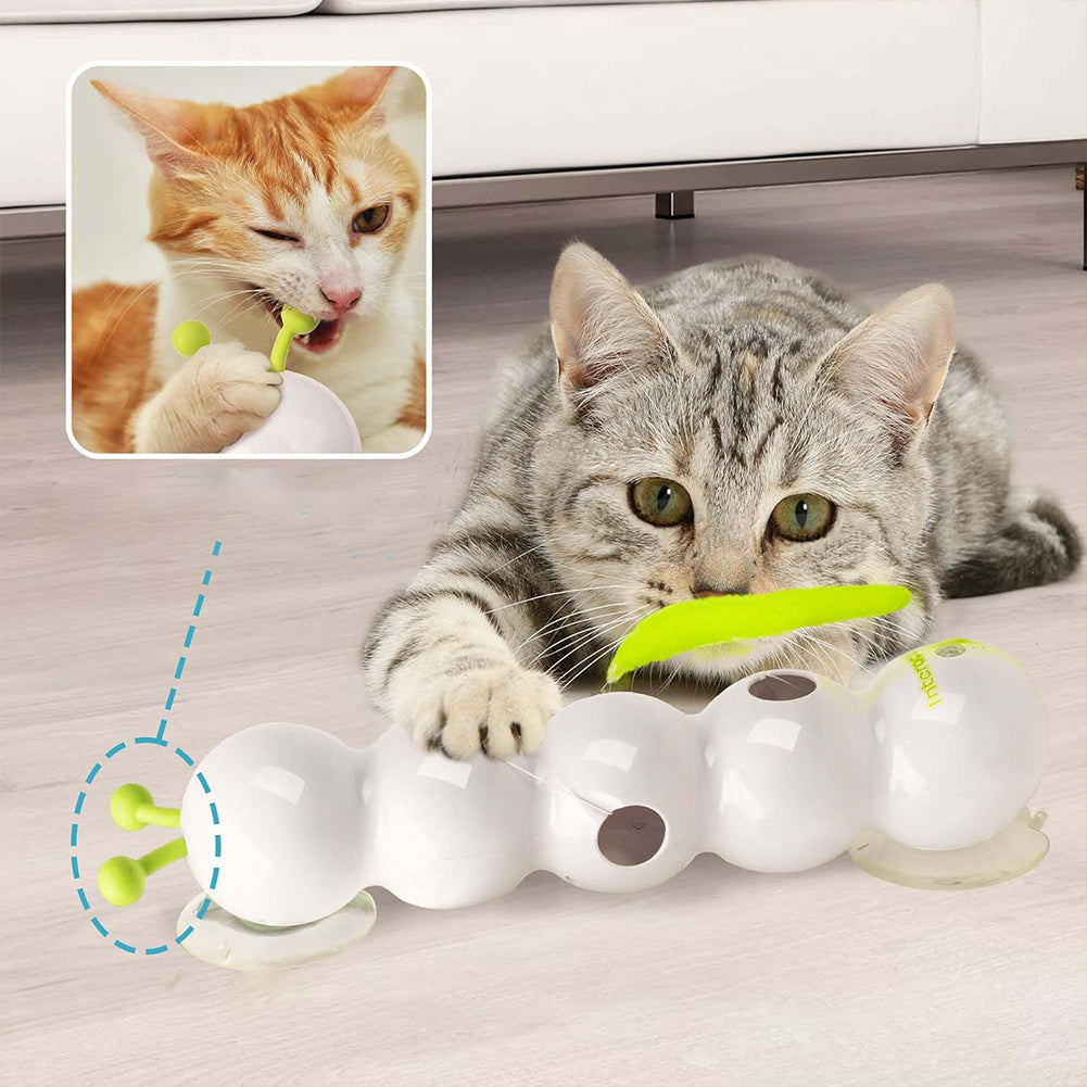 Automatic Interactive Cat Toy with Motion Sensor, Rechargeable Teasing Tail Toy for Kittens