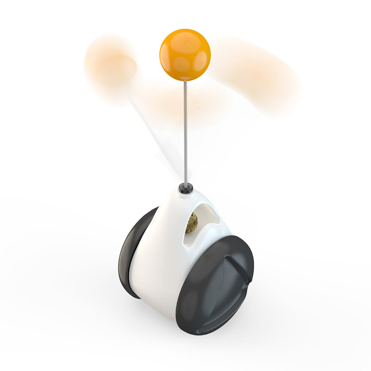 Smart Interactive Cat Toy – Automatic Lifting Teaser Ball with Rabbit Hair