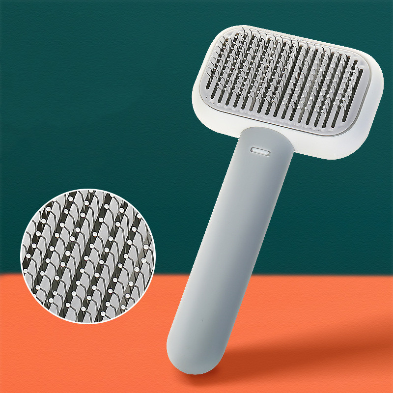 Pet Grooming Brush - Stainless Steel Comb for Cats & Dogs, Detangling & Massage
