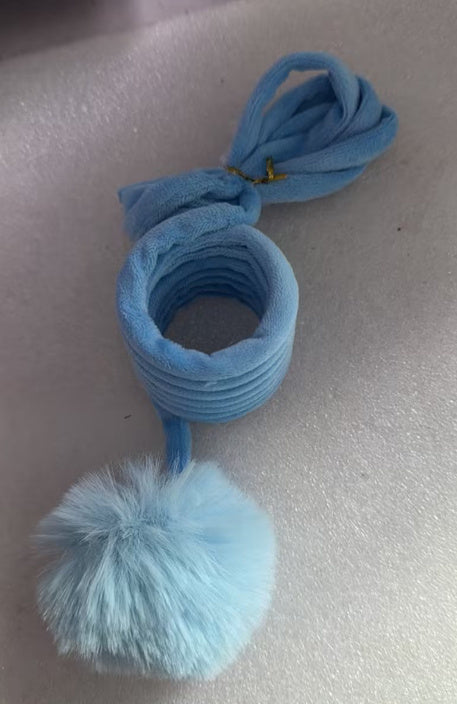 Interactive Cat Spring Toy with Suction Cup – Rabbit Fur Ball & Bell for Indoor Play