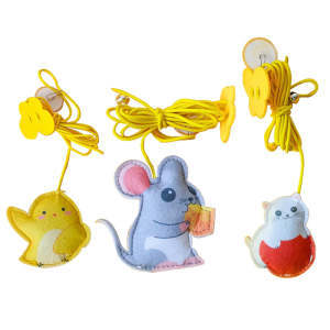 Interactive Hanging Cat Toy with Feather & Elastic Rope – 2M Telescopic Teaser