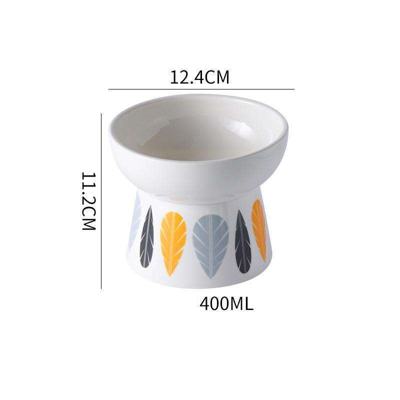 Elevated Ceramic Pet Bowl – Non-Slip Raised Cat & Dog Feeder