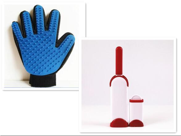 Pet Hair Remover Set – Grooming Glove & Reusable Lint Brush