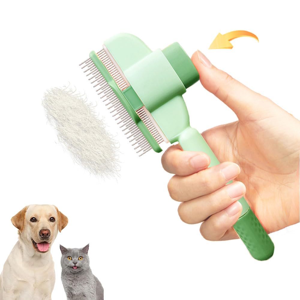 Durable Grooming Comb with One-Press Release