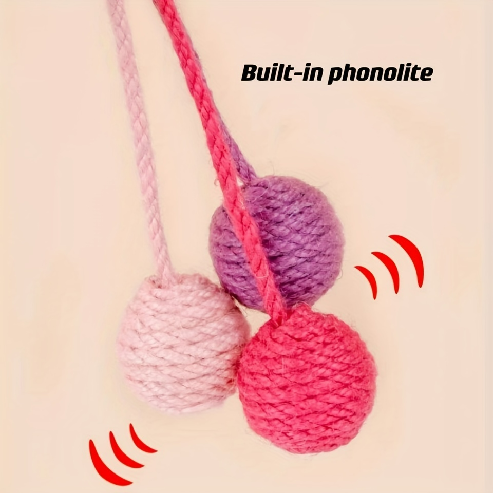 Rolling Sisal Cat Ball - Scratch & Chew Toy for Indoor Pets
