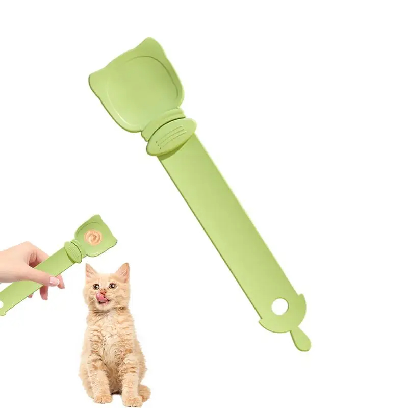 Cat Strip Feeding Spoon – Reusable Lickable Wet Food Spoon for Cats, Squeeze Design Pet Food Dispenser